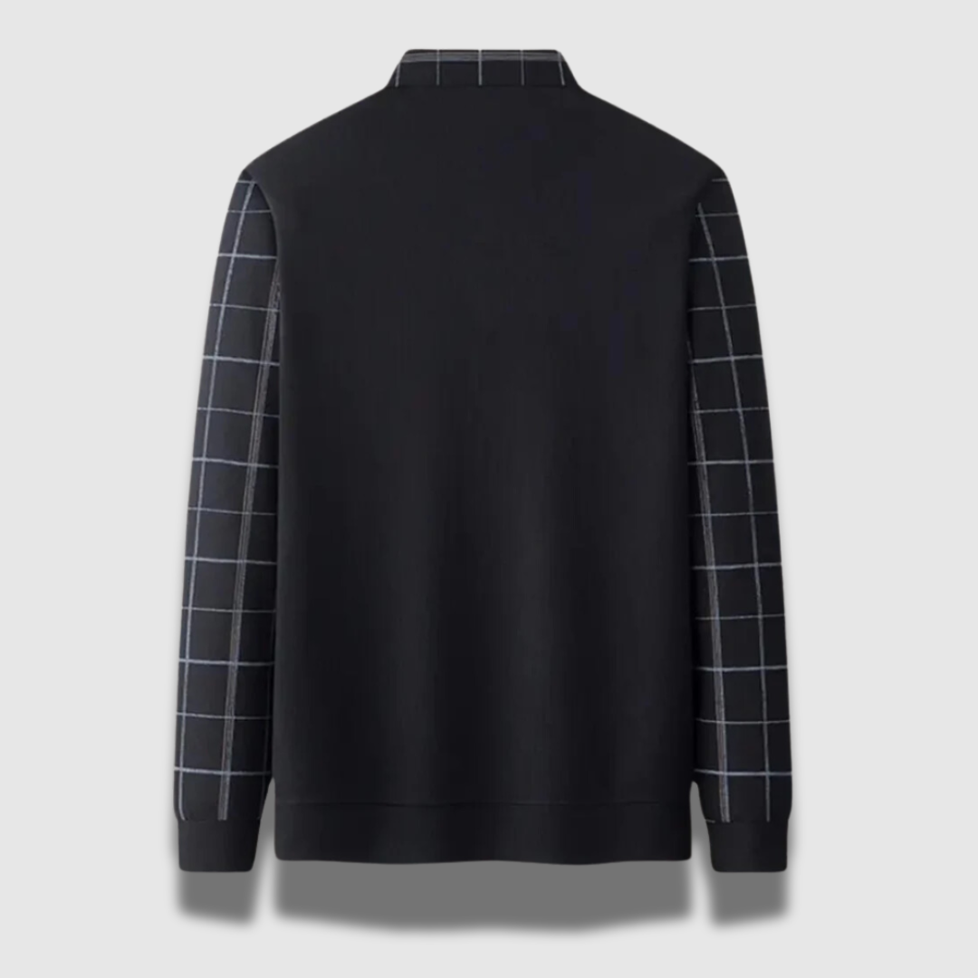 Men’s Checkered Shirt Sweater – Stylish Comfort for Every Season