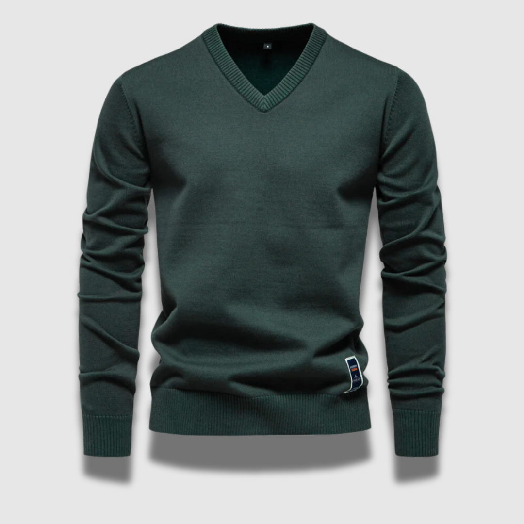 Men’s Warm V-Neck Sweater – Classic Comfort with Modern Style