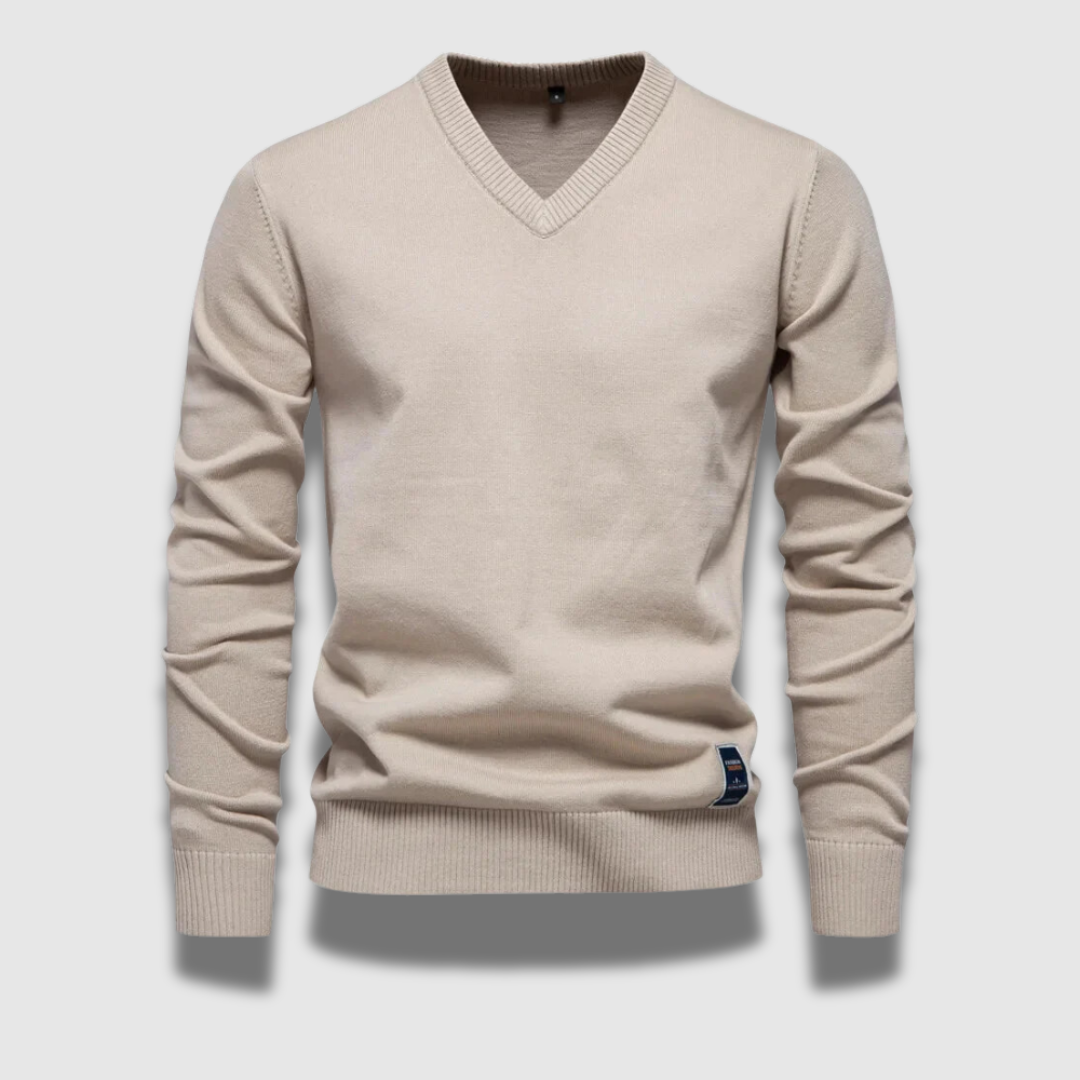 Men’s Warm V-Neck Sweater – Classic Comfort with Modern Style
