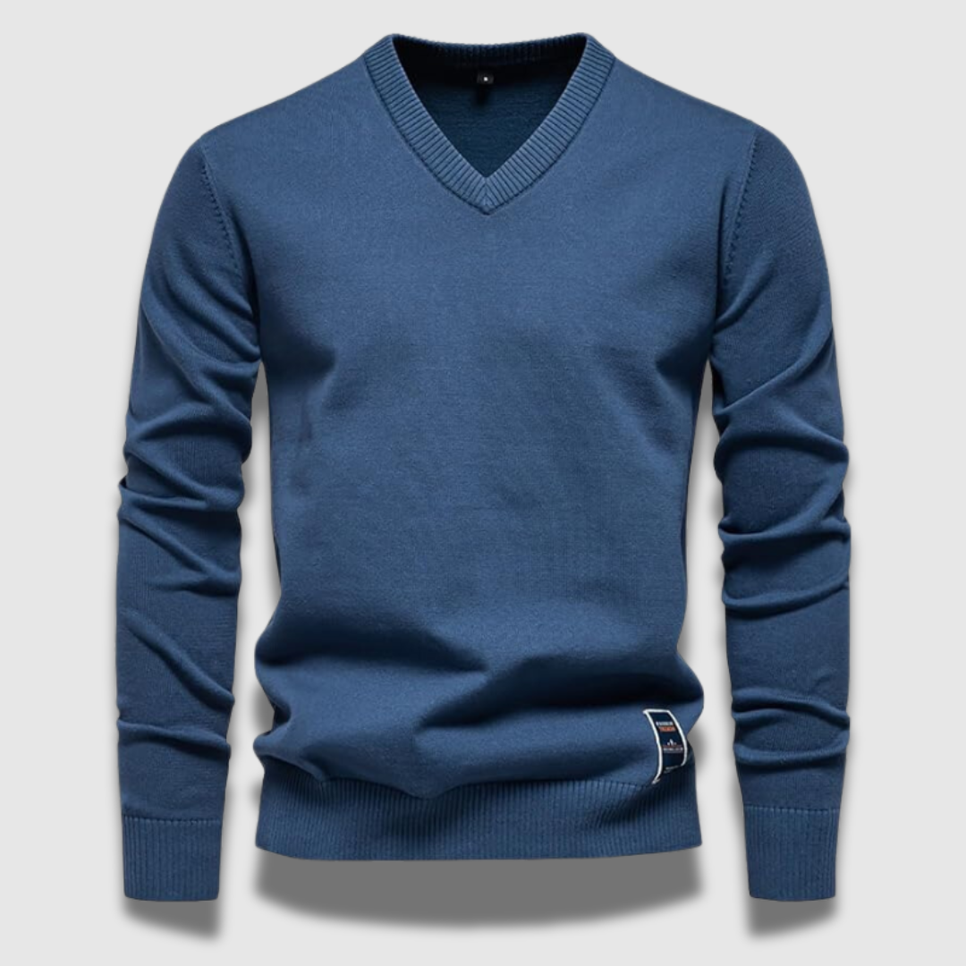 Men’s Warm V-Neck Sweater – Classic Comfort with Modern Style