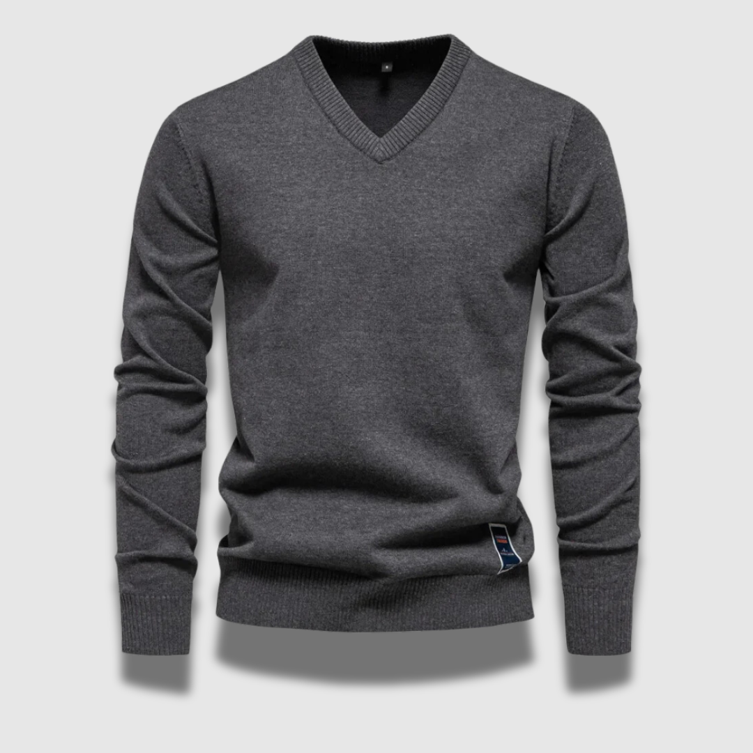Men’s Warm V-Neck Sweater – Classic Comfort with Modern Style