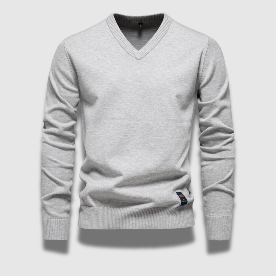 Men’s Warm V-Neck Sweater – Classic Comfort with Modern Style