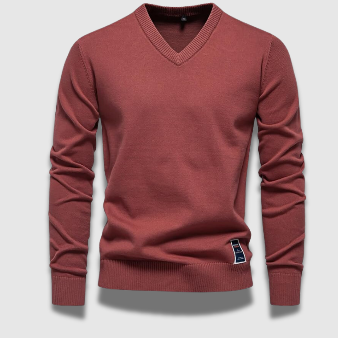 Men’s Warm V-Neck Sweater – Classic Comfort with Modern Style