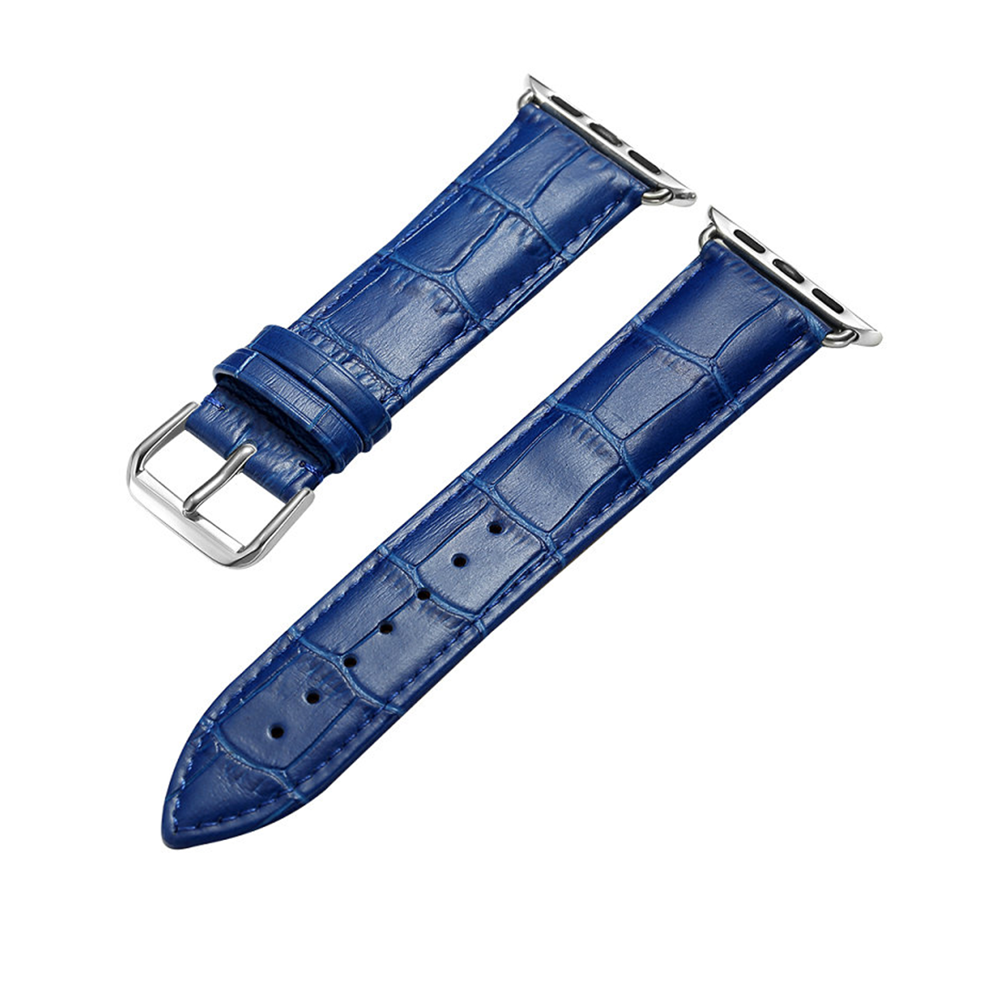 Blue Dress Leather Band for Apple Watch