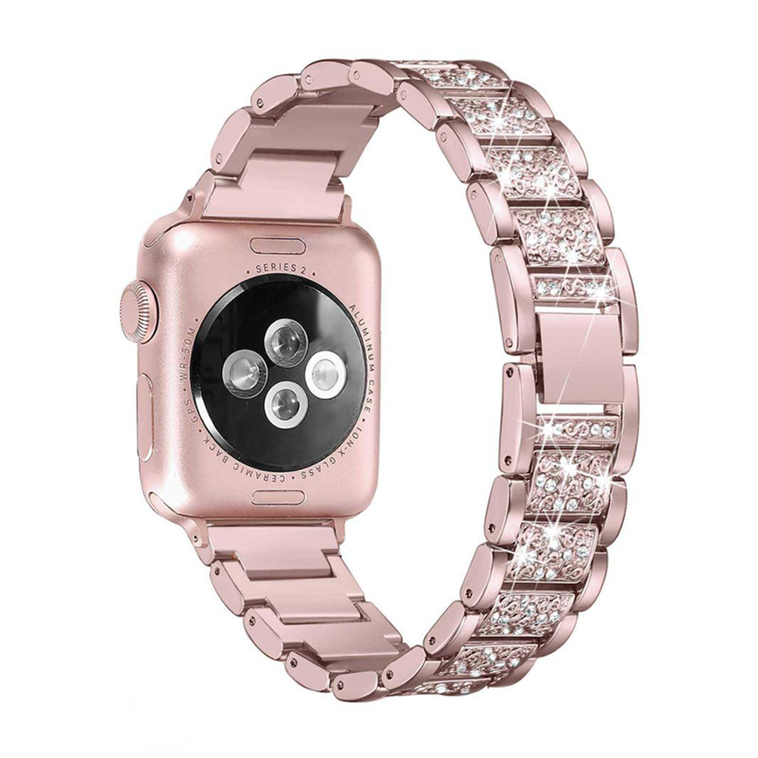 Rose Pink Elegant Chain Link Band for Apple Watch