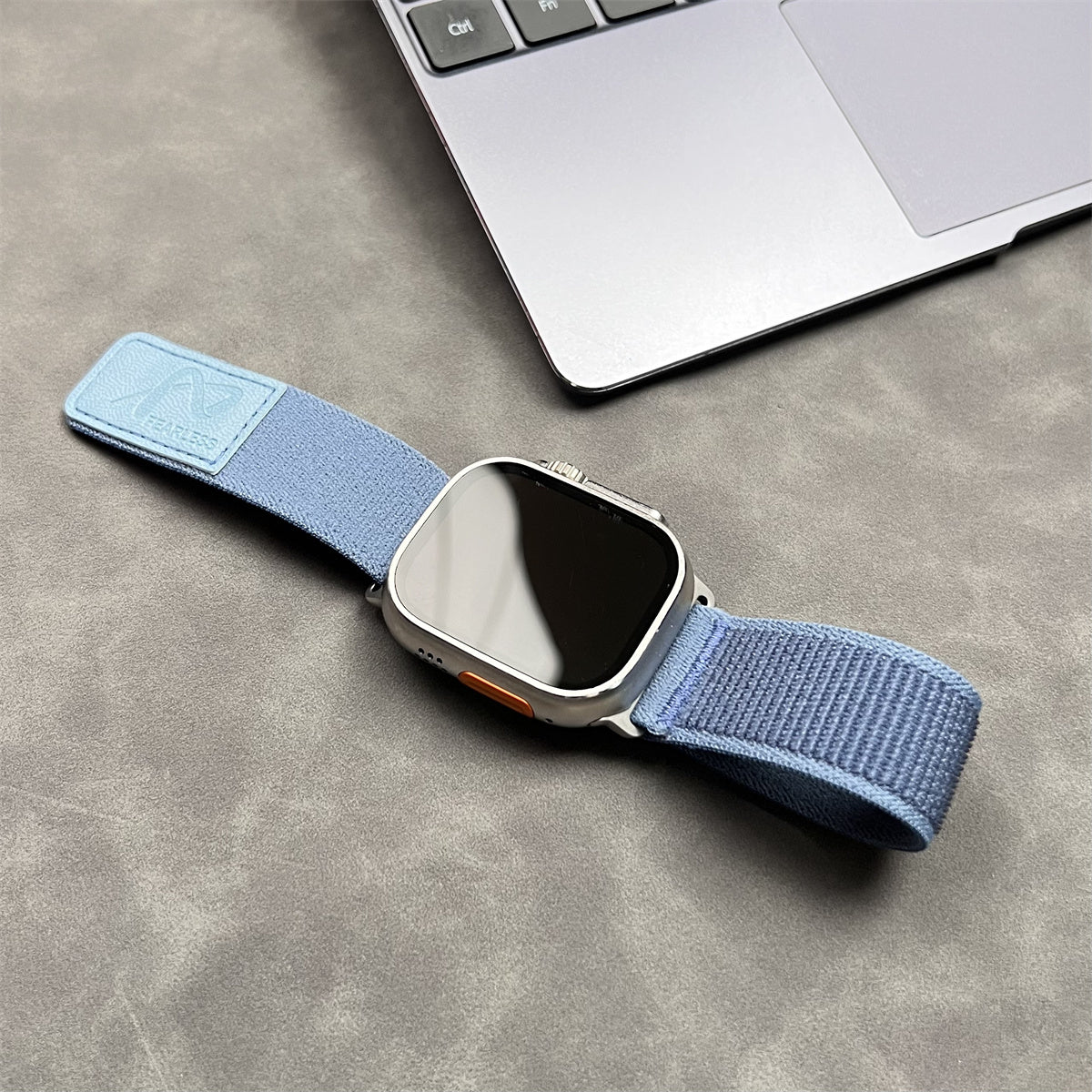 Blue Fearless Nylon Leather Band for Apple Watch