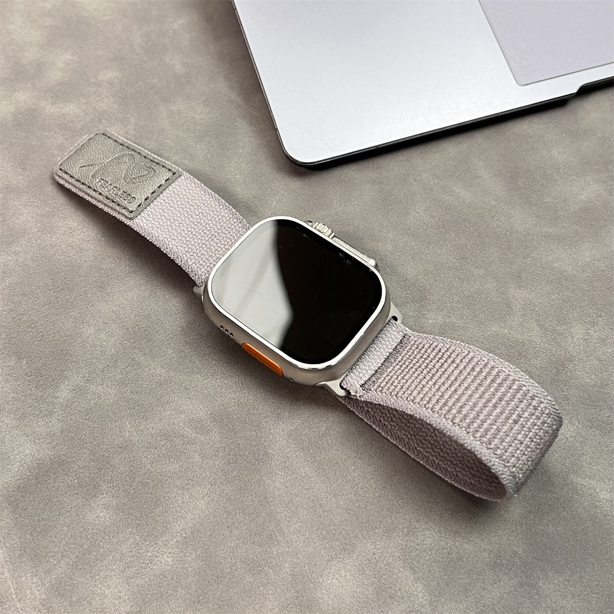 Grey Fearless Nylon Leather Band for Apple Watch
