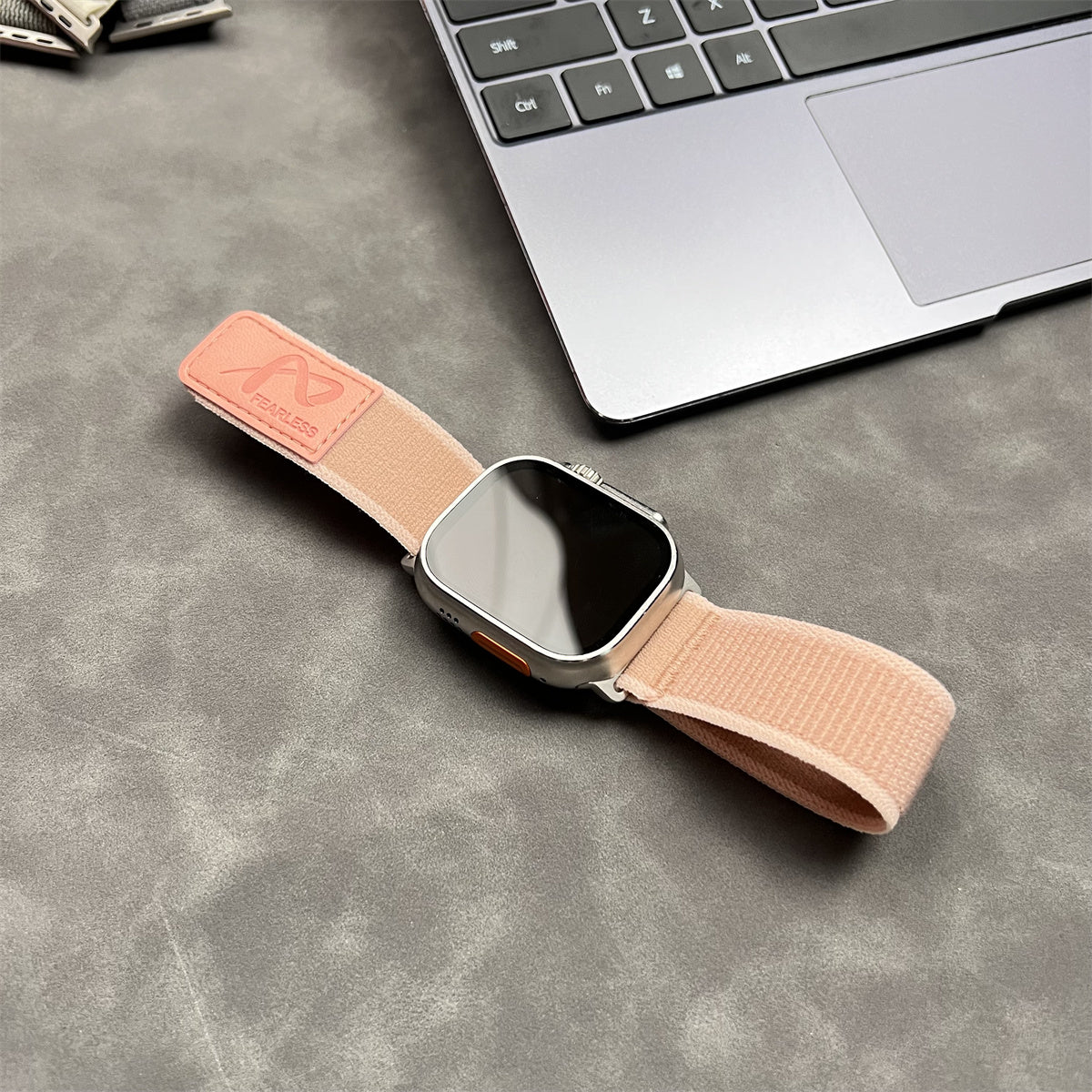 Pink Fearless Nylon Leather Band for Apple Watch