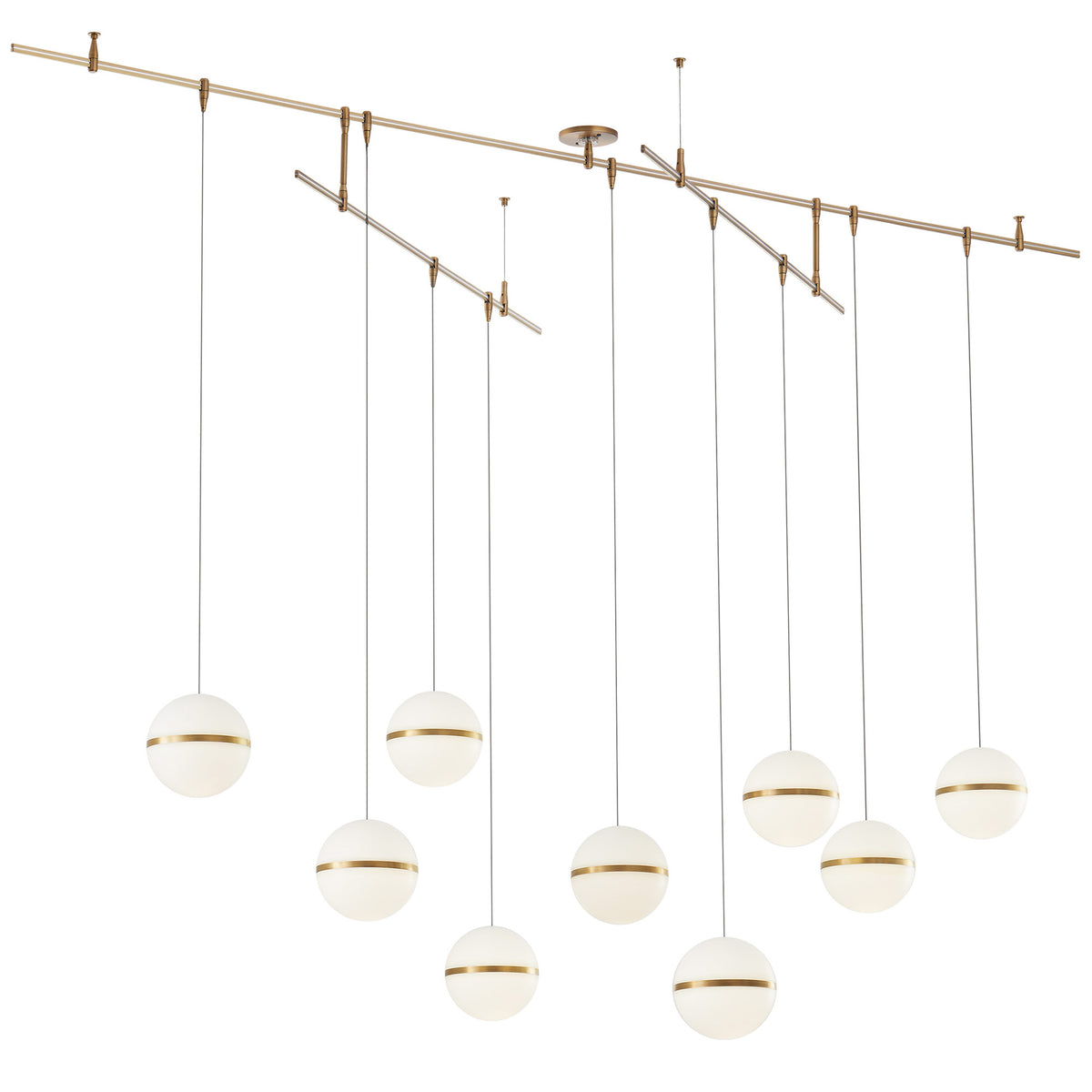 Hanea Linear Brass LED Chandelier – STRAPTASTIC