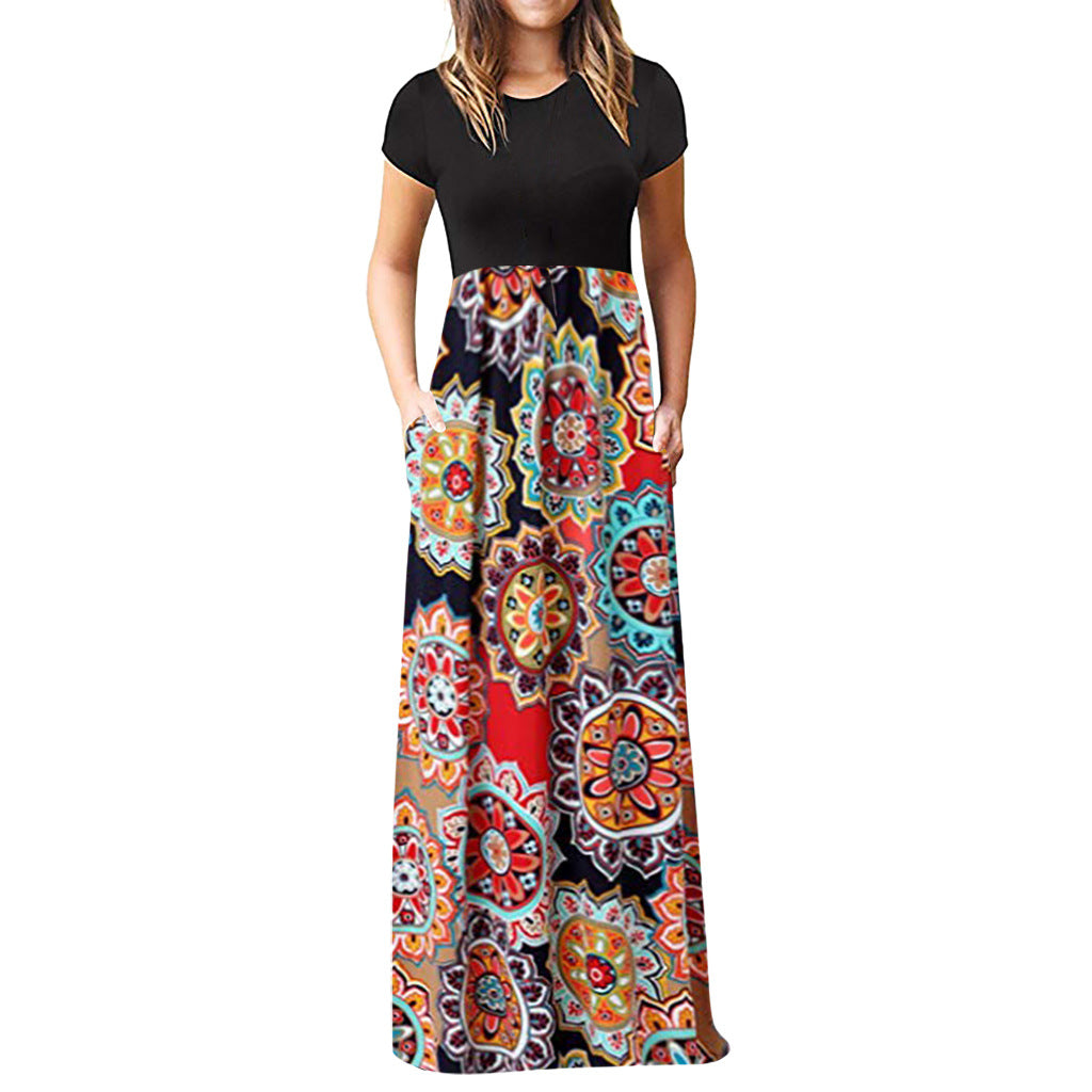 Mira | Bohemian Maxi Dress - Flowy A-Line Summer Dress with Vintage-Inspired Detail