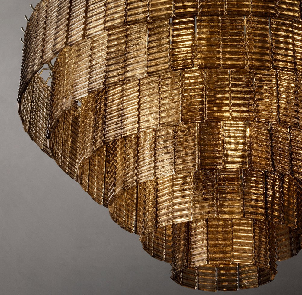 Obsidian Cascade Glass Panel Chandelier – STRAPTASTIC
