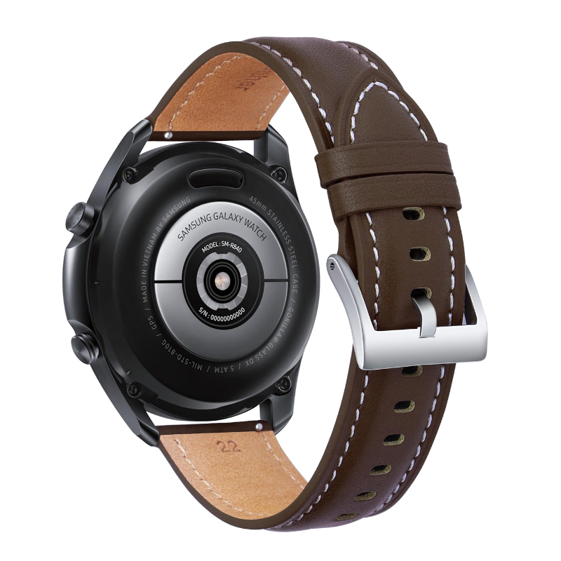 Dark Brown Retro Leather Band for Samsung Watch in 20mm/22mm
