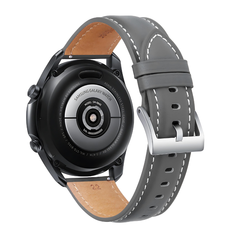 Grey Retro Leather Band for Samsung Watch in 20mm/22mm