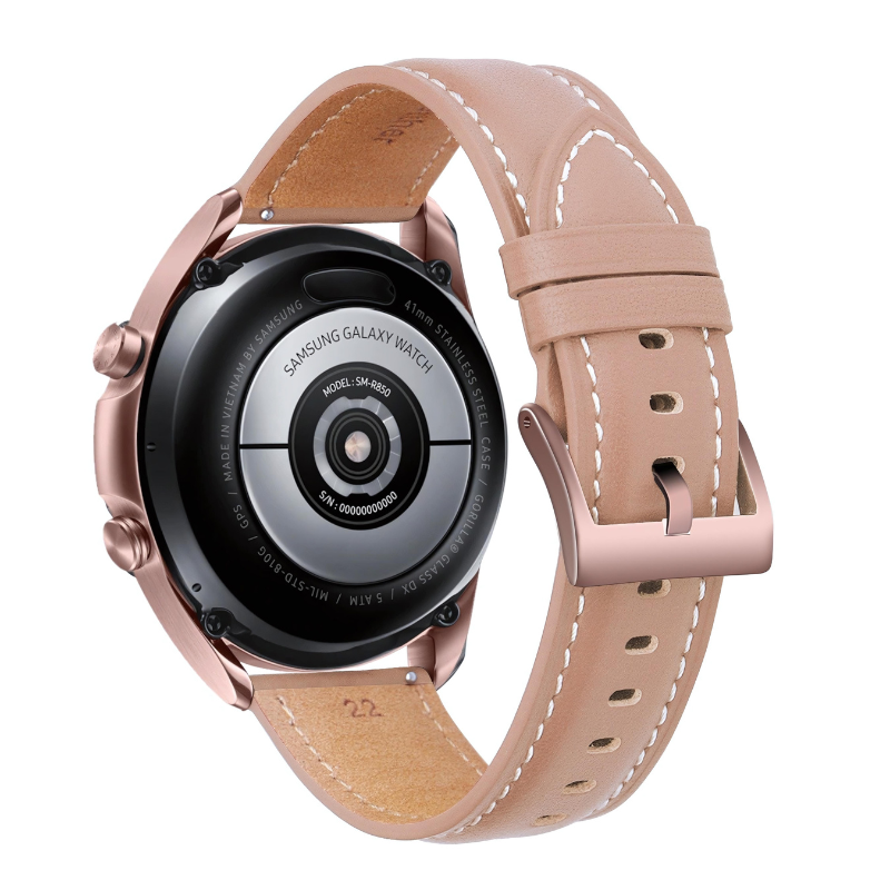 Light Pink Retro Leather Band for Samsung Watch in 20mm/22mm