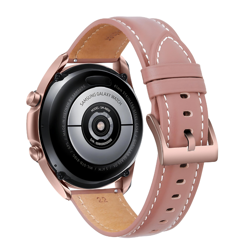 Pink Retro Leather Band for Samsung Watch in 20mm/22mm