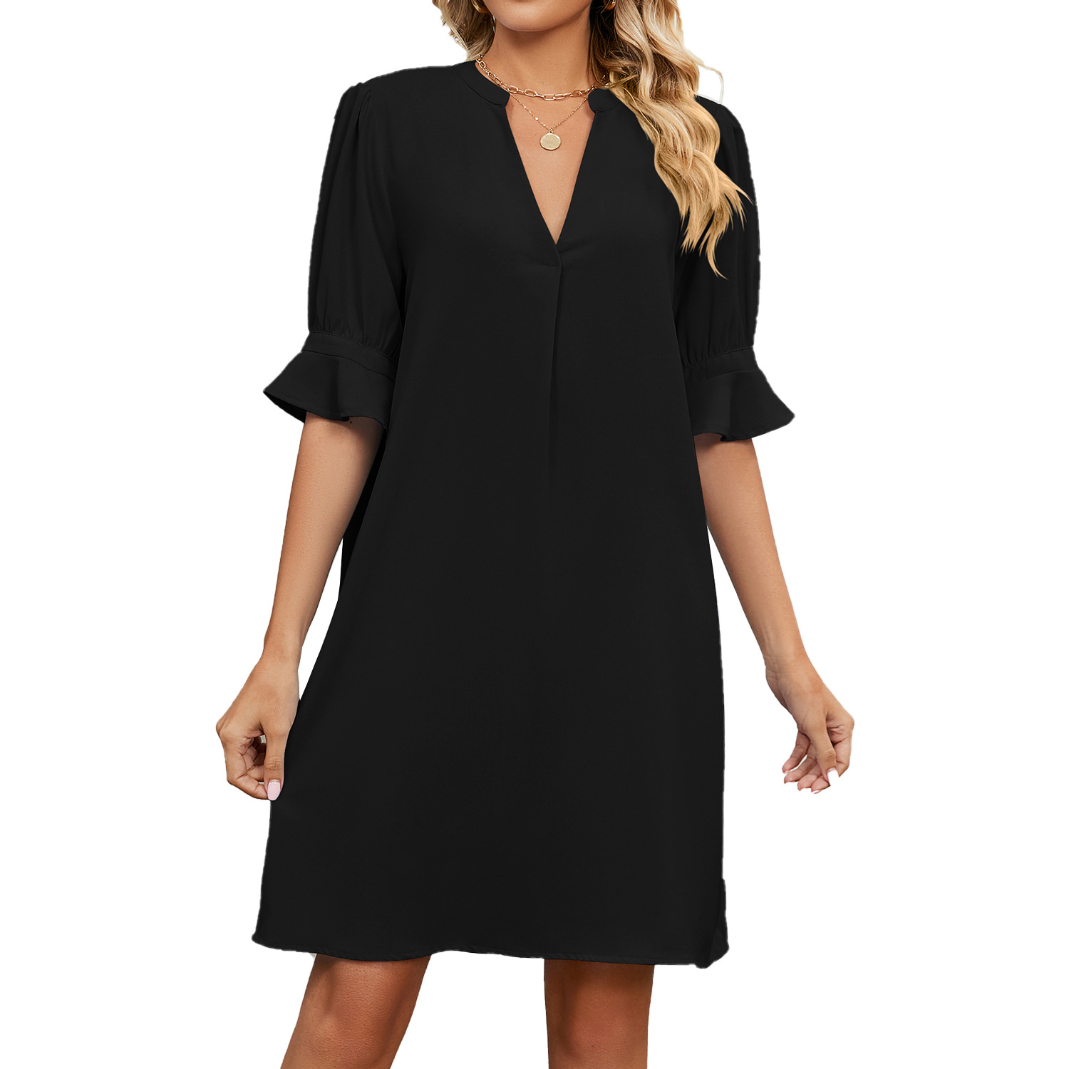 https://cdn.shopify.com/s/files/1/0773/5777/7200/files/siena-v-neck-shirt-dress-elegant-half-sleeve-summer-mini-dress-for-women-black-01.png?v=1746349801